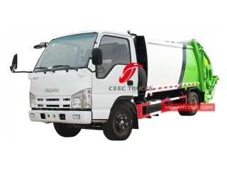 ايسوزو 5cbm الخلفي تحميل ضغط شاحنة النفايات-CEEC TRUCKS