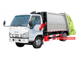 العلامة التجارية الجديدة ايسوزو 4cbm شاحنة ضاغط النفايات للبيع