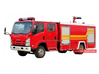 ايسوزو 4 + 1cbm مكافحة الحرائق شاحنة