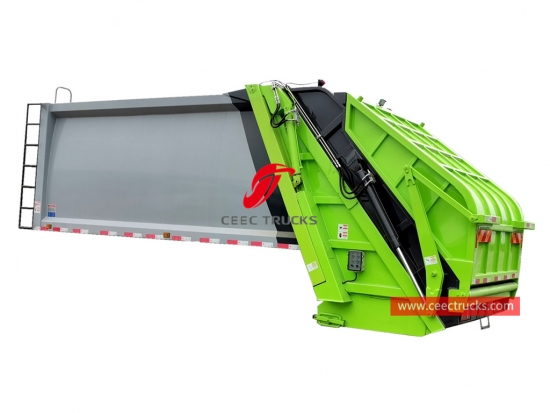 European standard 10,000 liters compressed refuse truck body