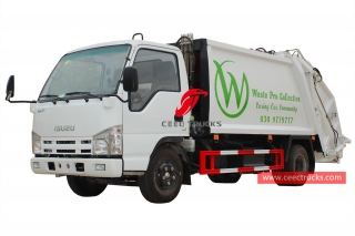 العلامة التجارية الجديدة ايسوزو 5cbm شاحنة ضاغطة القمامة للتصدير