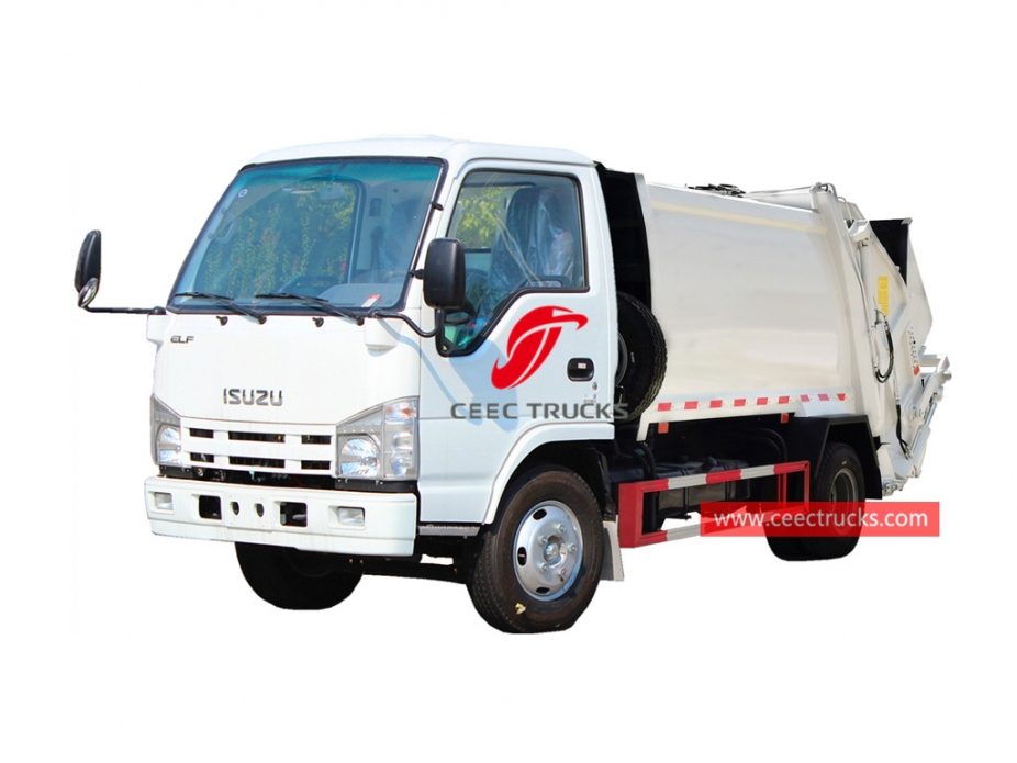 Factory price ISUZU 5CBM Garbage compression truck for exporting