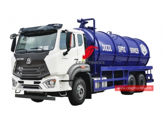 ساينو تراك N7B 340HP 20,000 لتر شاحنة صهريج للصرف الصحي
