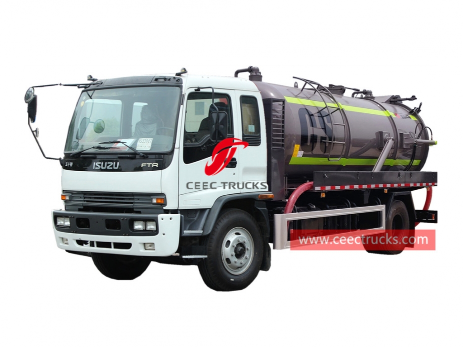 ISUZU 6 wheeler vacuum sewage truck