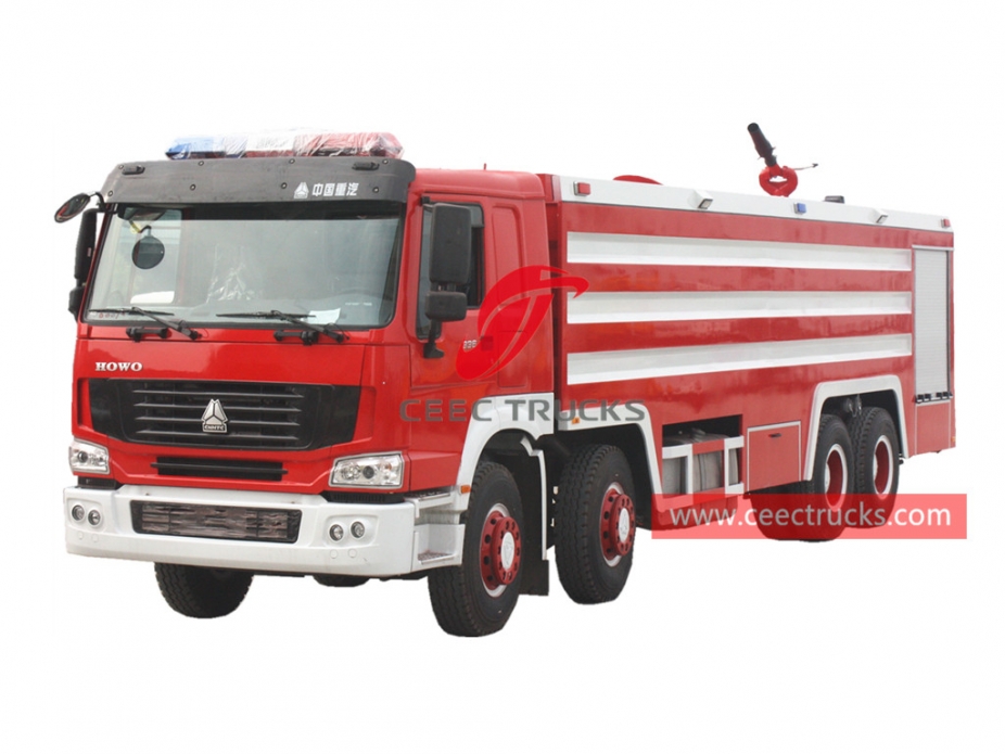 HOWO 8×4 foam fire lorry