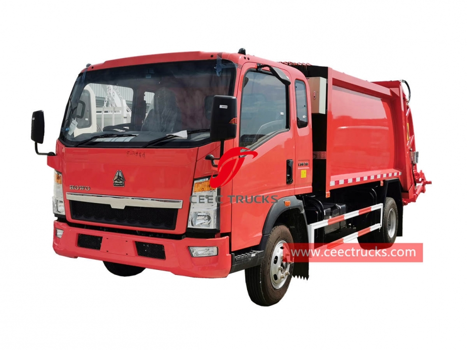 HOWO Rear load garbage truck for sale
