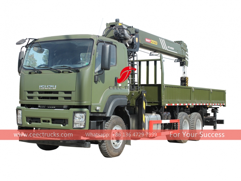 ISUZU truck with crane palfinger SPS40000 export to Asia countries