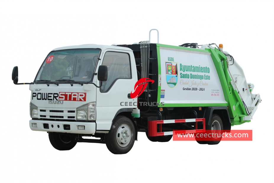 ISUZU 6CBM refuse compactor truck for export