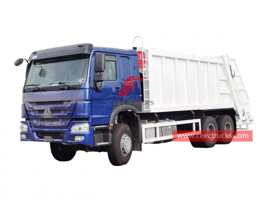 HOWO 20CBM refuse compactor truck for export