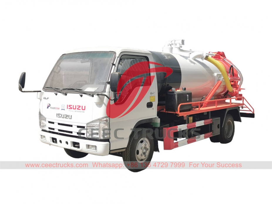 ISUZU 4×2 sewer vacuum truck at best price