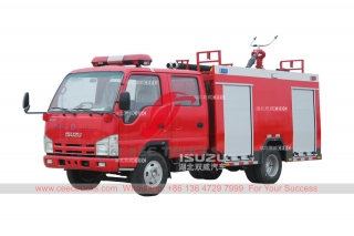 ISUZU 100P 98HP شاحنة إطفاء المياه والرغوة للبيع
