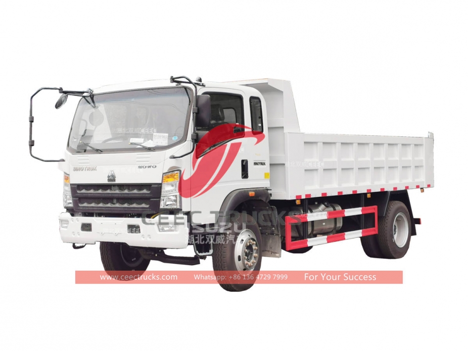HOWO 4×2 small tipper lorry 5 tons dump truck
