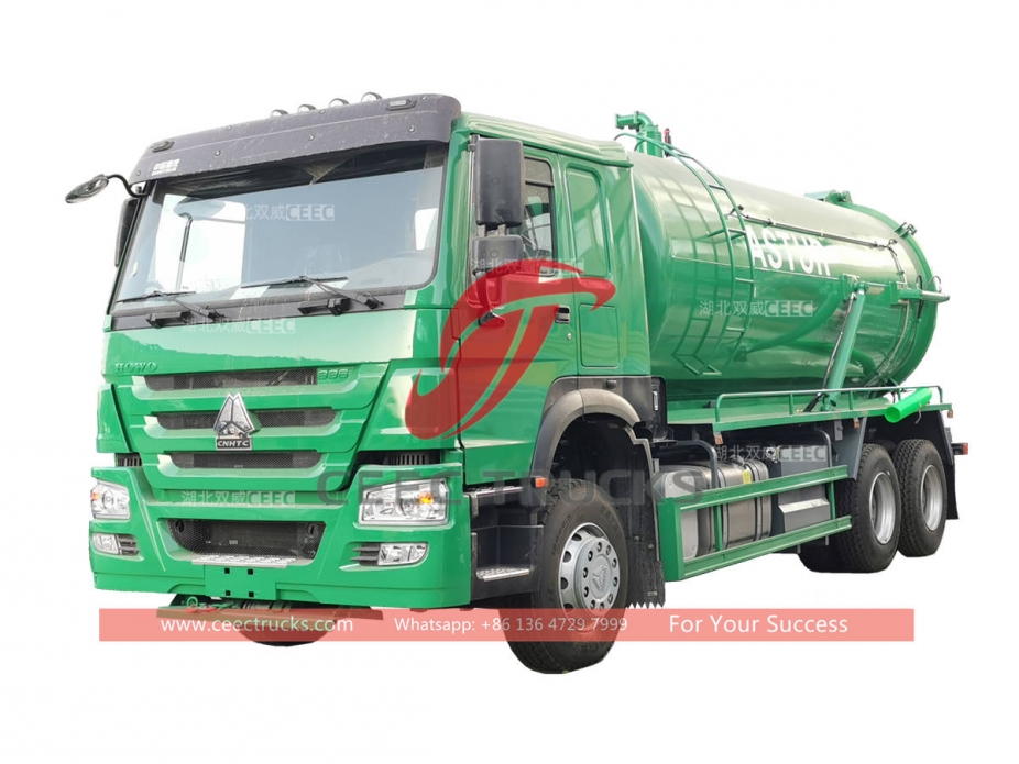 howo 20000 liters vacuum sewage suction truck at best price