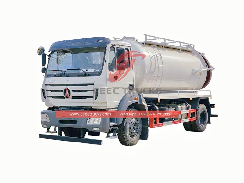 BEIBEN 270hp 14000L Vacuum Sewage Truck with direct factory sale