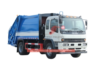 شاحنة القمامة الضاغطة ISUZU 16 CBM اليابانية المصنوعة في الصين