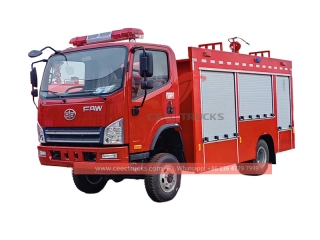 شاحنة إطفاء الغابات FAW 4x4 مع خزان مياه 4CBM
    