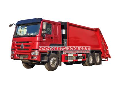 Howo 20 cbm rear end loading garbage truck