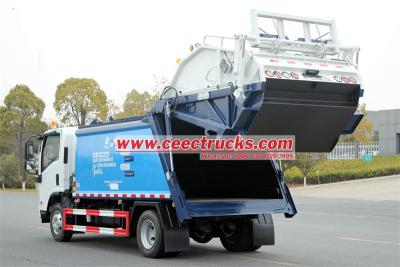 Isuzu ELF automatic rear loader garbage truck