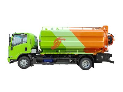 Africa Isuzu NPR vacuum truck with Jet Cleaner