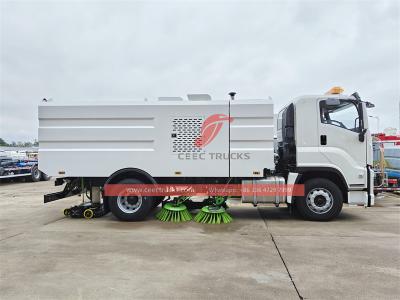 ISUZU 240HP garbage road sweeper truck