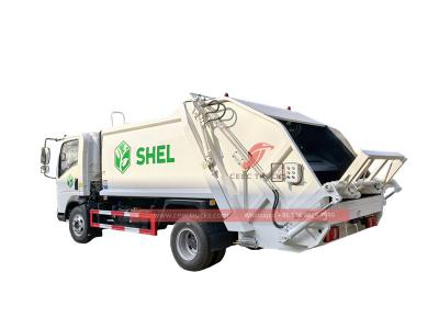 Howo 6CBM rear loader garbage truck