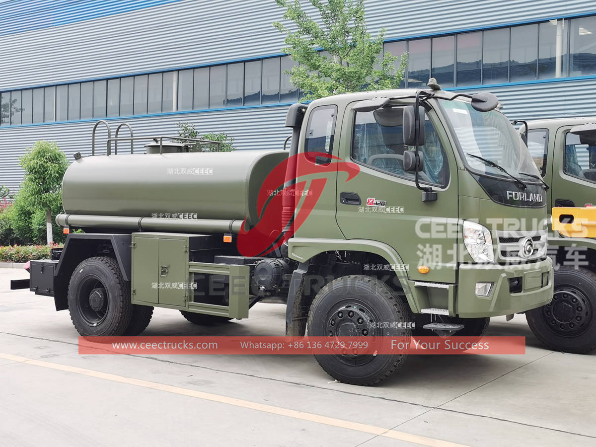 
     كوت ديفوار - تم تصدير 3 وحدات من شاحنات نقل المياه FOTON 4 × 4 4000 لتر من الفولاذ المقاوم للصدأ
    
