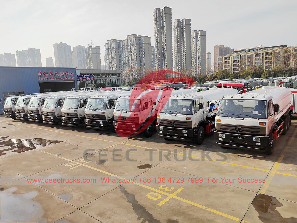 Ghana - 10 units Dongfeng stainless steel water tanker trucks were delivered from CEEC factory