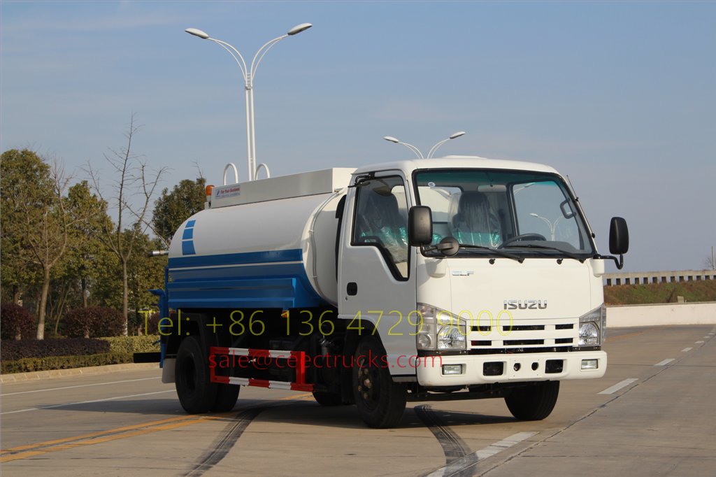 5 وحدات isuzu 100 وعاء تصدير شاحنة صهريج المياه إلى جنوب آسيا